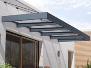15â5 x 4â7 Palram Canopia Sophia XL 5000 Grey Clear Door Canopy (4.71m x 1.4m)
