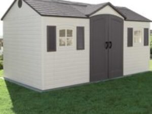 15' x 8' Lifetime Heavy Duty Plastic Shed - Single Entrance (4.57m x 2.43m)