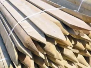 1.65m x 100mm 1/2 Round Pointed Post