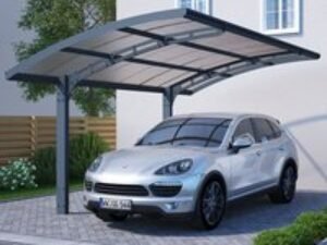 16x10 Palram Canopia Arizona Wave 5000 Grey Metal Carport