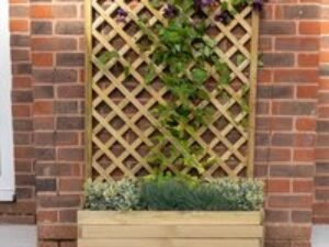 2'7 x 1'4 Forest Trellis Wooden Garden Planter (0.8m x 0.4m)