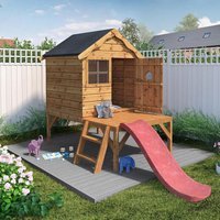 4×4 Mercia Snug Tower Kids Wooden Playhouse With Slide