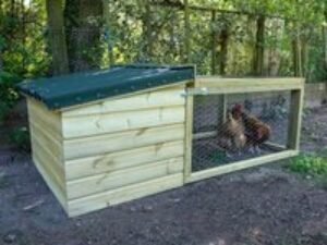 6'6 x 3'5 Forest Hedgerow Wooden Chicken Coop with 4ft Run (1.99m x 1.05m)