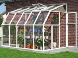 6'x10' Palram Canopia Rion White Sun Room Walk In Wall Greenhouse (1.8x3m)