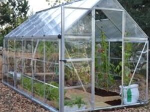 6'x12' Palram Canopia Hybrid Large Walk In Silver Polycarbonate Greenhouse (1.8x3.6m)