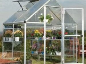 6'x4' Palram Canopia Hybrid Small Silver Polycarbonate Greenhouse (1.8x1.2m)