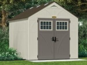 8' x 10' Suncast New Tremont Three Apex Roof Plastic Garden Storage Shed (2.43m x 3.11m)