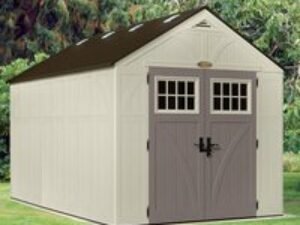 8' x 13' Suncast New Tremont Two Apex Roof Plastic Garden Storage Shed (2.43m x 4.03m)