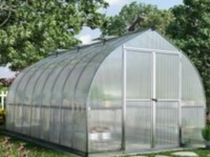 8'x16' Palram Canopia Bella Large Walk In Silver Aluminium Framed Greenhouse (2.4x4.8m)