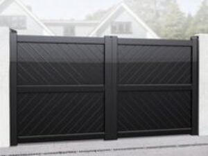 Barnstaple Premium Aluminium Driveway Double Gates - Black