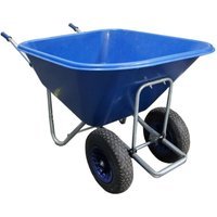 Big Blue Wheel Barrow Twin Wheel 280lt