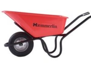 Crusader Red 120ltr H/D P/Free Wheel barrow