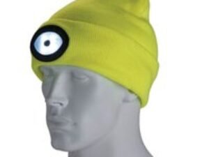 Draper Beanie Hat and USB Rechargeable LED Headlight Yellow One Size