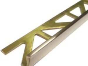 Durosol L Shaped Brass Edge Trim Polished 10mm x 2500mm x 10mm Dural DSM 100 SP