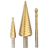 Einhell kwb 3 Piece Step Drill Bit Set 4-12mm - 4-30mm & Rotary File