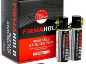 FirmaHold Collated A2 Stainless Steel 16 Gauge Straight Brad Nails with 2 BFC Fuel Cells Pack of 2000 - 50mm TIMco BSS1650G