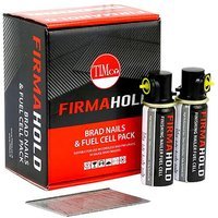 FirmaHold Collated Galvanised 16 Gauge Angled Brad Nails with 2 BFC Fuel Cells Pack of 2000 – 32mm Carbon Steel TIMco ABG1632G,31726737161