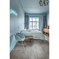Grey Engineered Oak Flooring Kahrs Beyond Retro Pearl Grey 15mm 3 Strip Square Edge Textured Matt Lacquer Finish 2423mm x 200mm x 15mm