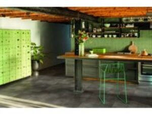Grey Stone Effect Vinyl Flooring Quickstep Alpha Oxidized Rock Small Tile 4mm AVSTT40235 Bevelled Edge Rigid Core Click 610mm x 303mm x 4mm