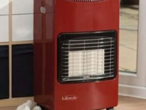 Lifestyle Seasons Warmth Red Portable Gas Cabinet Heater