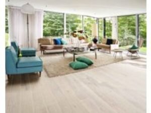 Light Engineered Oak Flooring Kahrs Nouveau Collection Snow 15mm 1 Strip Bevelled Edge Textured Matt Lacquer Finish 2266mm x 187mm x 15mm