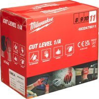 Milwaukee Cut Level 1 Dipped Work Gloves Black / Red 2XL Pack of 144