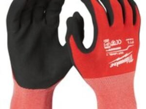 Milwaukee Cut Level 1 Dipped Work Gloves Black / Red L Pack of 1