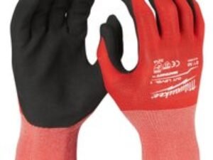 Milwaukee Cut Level 1 Dipped Work Gloves Black / Red M Pack of 1