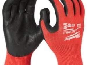 Milwaukee Cut Level 3 Dipped Work Gloves Black / Red M Pack of 1