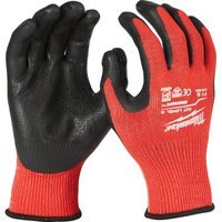 Milwaukee Cut Level 3 Dipped Work Gloves Black / Red M Pack of 1