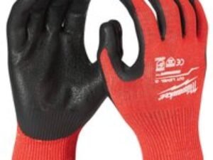 Milwaukee Cut Level 3 Dipped Work Gloves Black / Red S Pack of 144