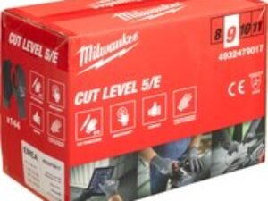 Milwaukee Cut Level 5 Dipped Work Gloves Black / Grey L Pack of 144