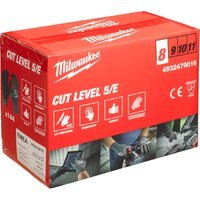 Milwaukee Cut Level 5 Dipped Work Gloves Black / Grey M Pack of 144