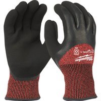 Milwaukee Winter Lined Cut Level 3 Work Gloves Black / Red L Pack of 72