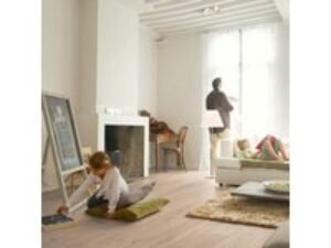 Oak Effect Laminate Flooring Quickstep Largo Long Island Oak Natural LPU1661 9.5mm Bevelled Edge Uniclic Smooth Surface 2050mm x 205mm x 9.5mm