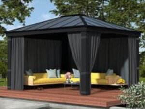 Palram Canopia Gazebo Curtains Set for Dallas 4900 Garden Gazebo