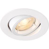 Saxby GU10 Matt White Cast Adjustable Downlight - 50W