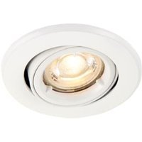 Saxby GU10 Matt White Fire Rated Cast Adjustable Downlight - 50W