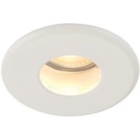 Saxby GU10 Matt White Fire Rated IP65 Cast Fixed Downlight - 50W