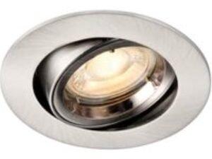 Saxby GU10 Satin Nickel Cast Adjustable Downlight - 50W