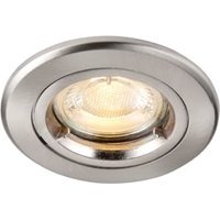 Saxby GU10 Satin Nickel Fire Rated Cast Fixed Downlight - 50W