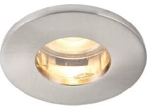 Saxby GU10 Satin Nickel IP65 Cast Fixed Downlight - 5W