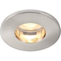 Saxby GU10 Satin Nickel IP65 Cast Fixed Downlight - 5W