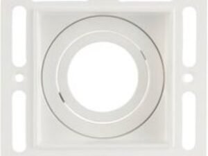 Saxby GU10 White Trimless Plaster In Square Downlight - 7W