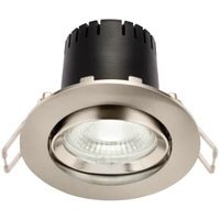 Saxby Integrated LED Adjustable Cool White Satin Nickel Downlight