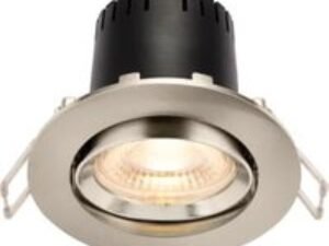 Saxby Integrated LED Adjustable Warm White Satin Finish Downlight