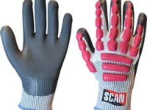 Scan Anti Impact Latex Cut 5 Gloves Grey / Pink L
