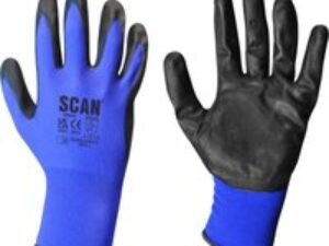Scan Max Dexterity Nitrile Work Gloves Blue L Pack of 1