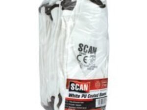 Scan PU Coated Work Gloves White XL Pack of 12