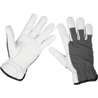 Sealey Super Cool Hide Breathable Work Gloves Grey L